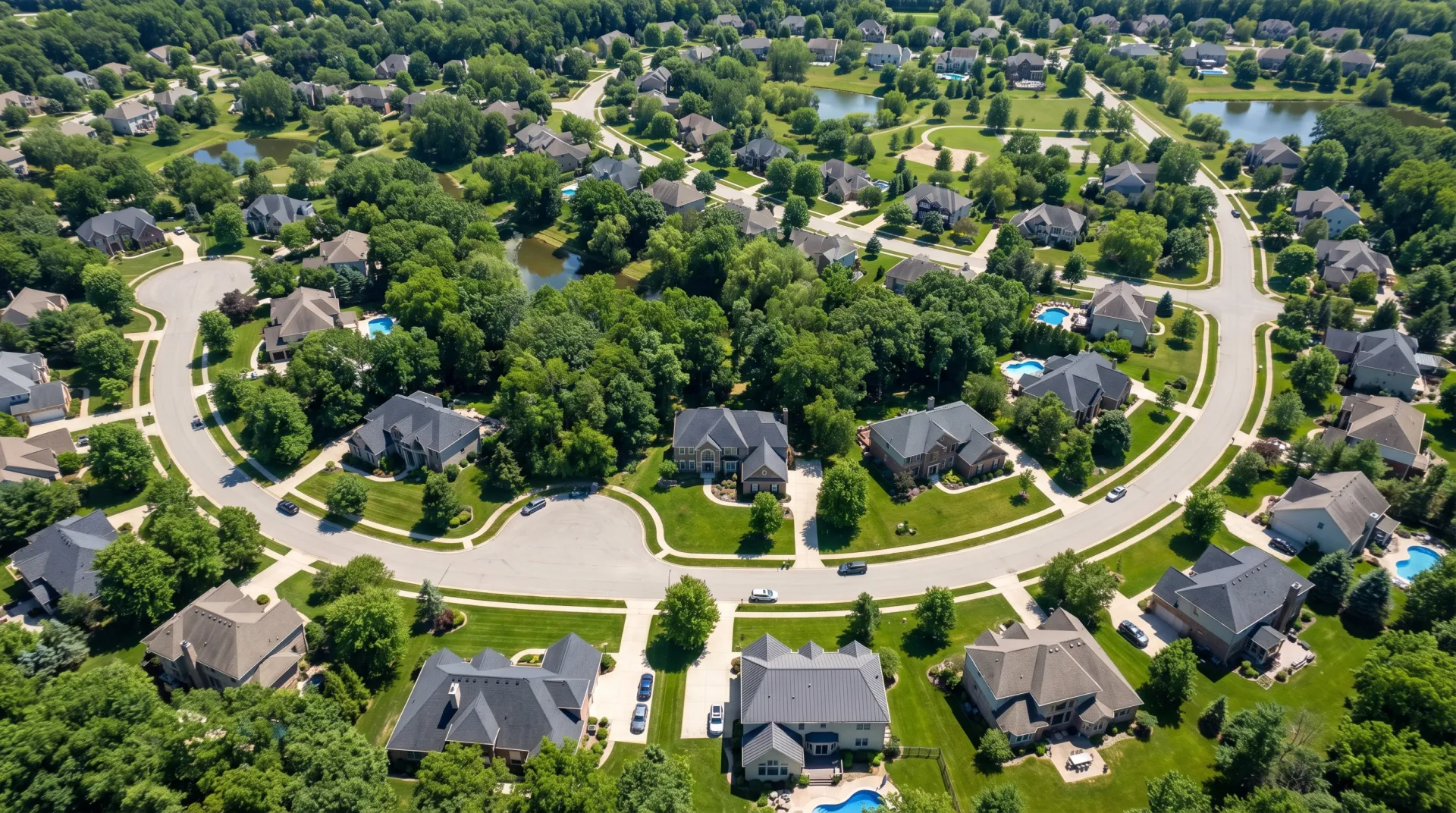 Aerial view of the Ada area