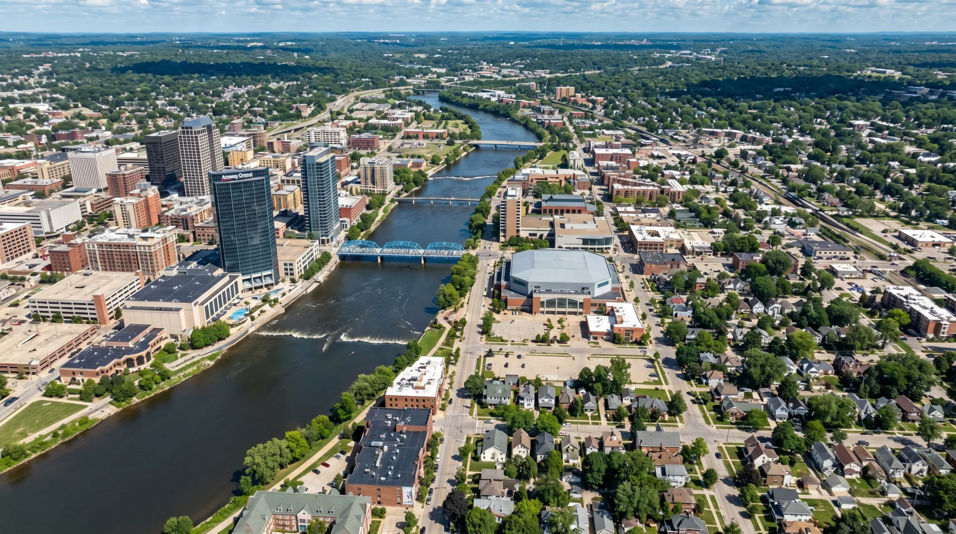 Aerial view of the Byron Center area