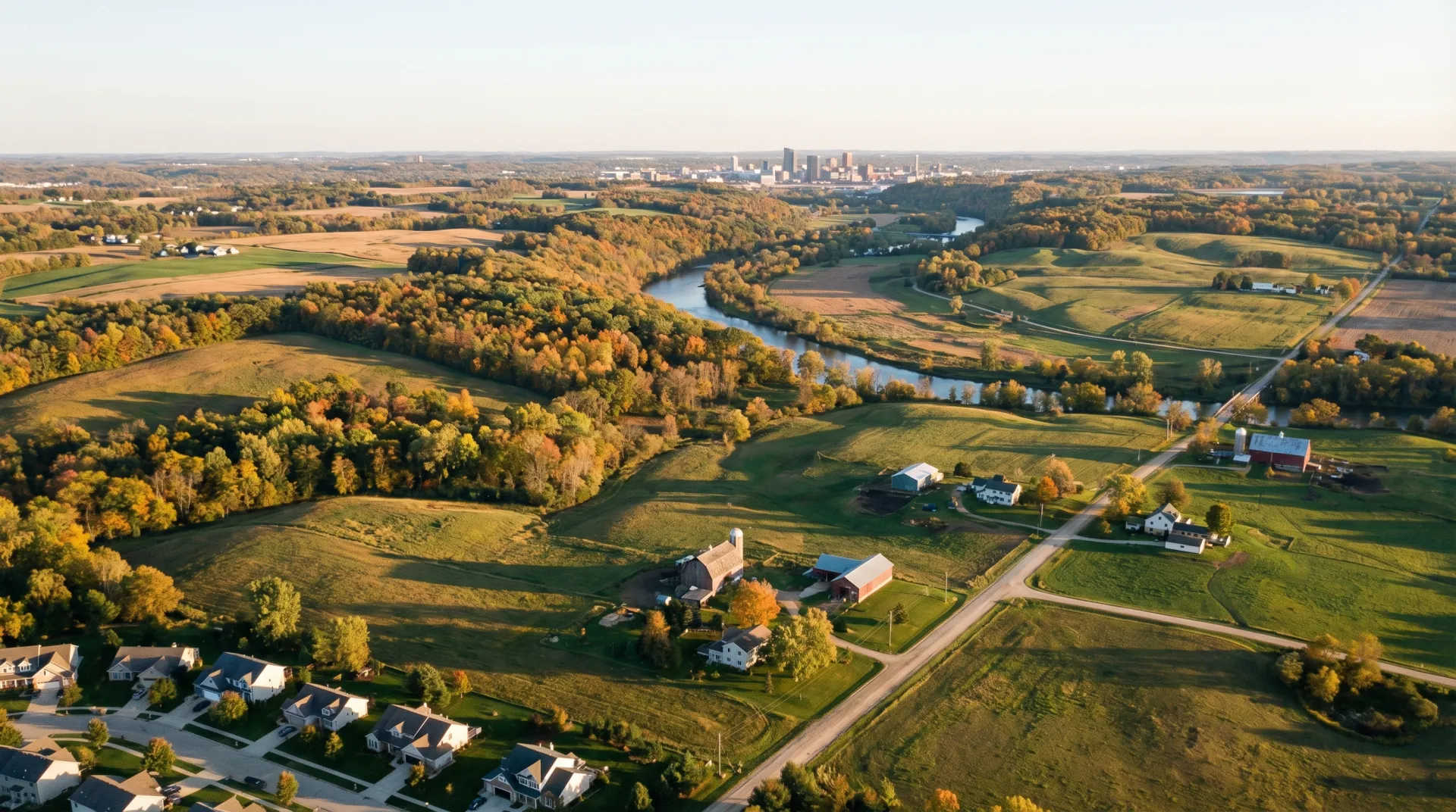 Aerial view of the Heartside area