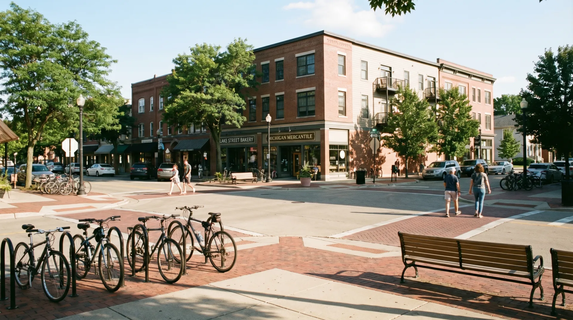 Walkable streets in Plainfield Township area